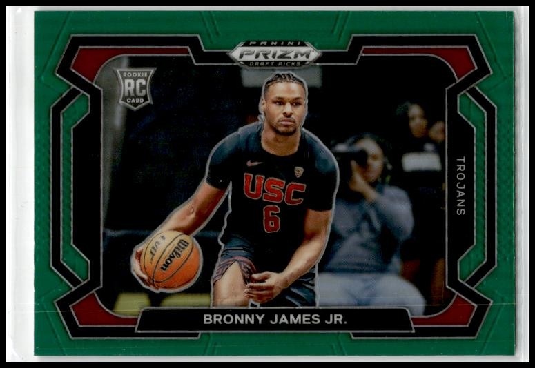 2024 Panini Prizm Draft Picks Prizms Green #86b Bronny James Jr. USC Trojans