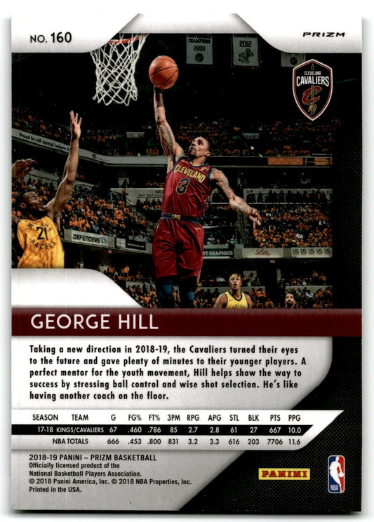 2018-19 Panini Prizm Green Prizm George Hill Cleveland Cavaliers #160
