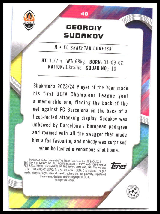 Georgiy Sudakov #40 2024-25 Finest UEFA Club Competitions