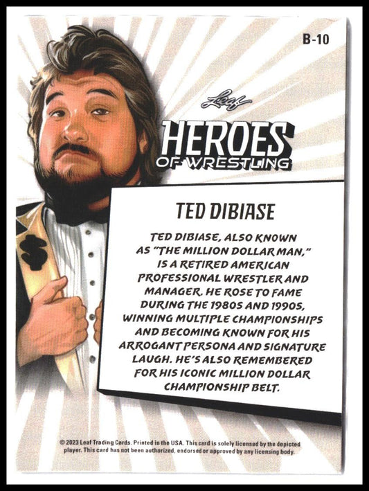 Ted DiBiase #B-10 2023 Leaf Heroes of Wrestling
