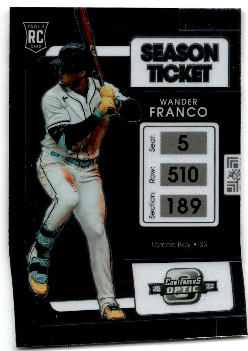 2022 Panini Contenders Optic Wander Franco Rookie Tampa Bay Devil Rays #1