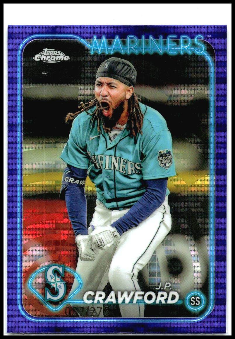 2024 Topps Chrome Purple Sonar Refractors #14 J.P. Crawford Mariners