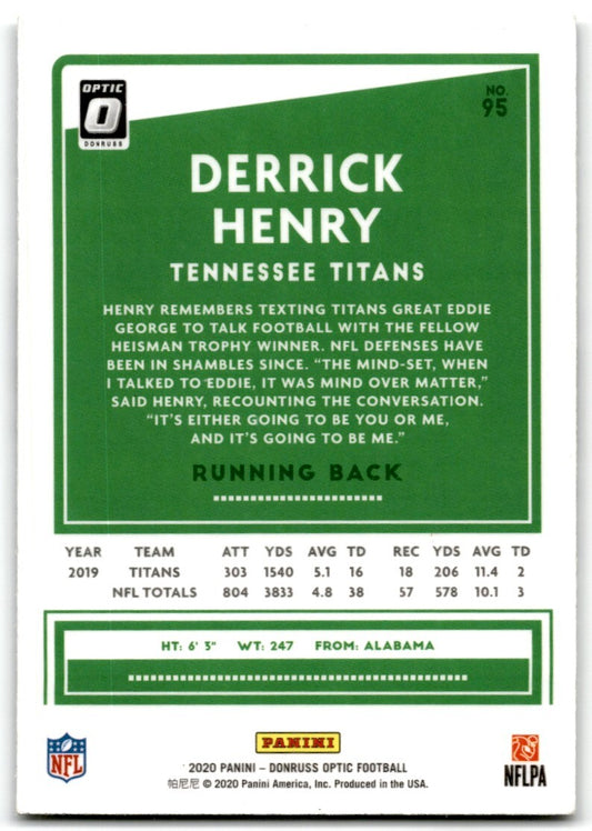 2020 Panini Donruss Optic Derrick Henry Tennessee Titans #95
