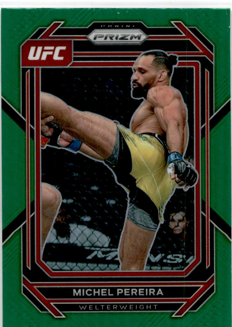 2023 Panini Prizm UFC Green Flood #192 Michel Pereira
