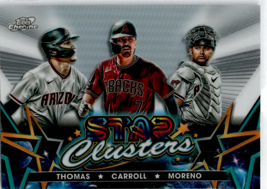 2023 Topps Chrome Cosmic Star Clusters #SC-2 Thomas/Carroll/ Moreno Diamondbacks