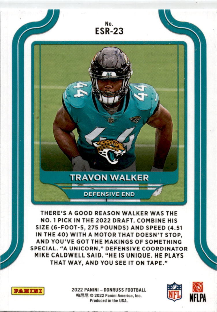 2022 Donruss Elite Series Rookies #ESR-23 Travon Walker Jaguars