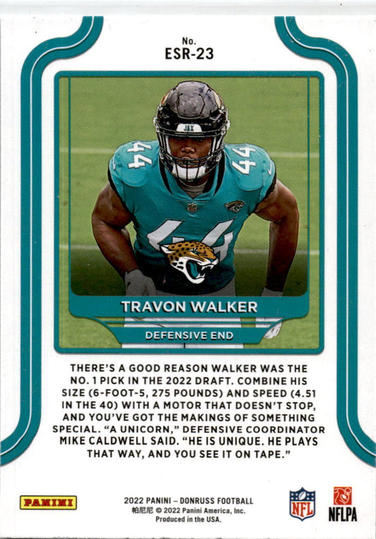2022 Donruss Elite Series Rookies #ESR-23 Travon Walker Jaguars
