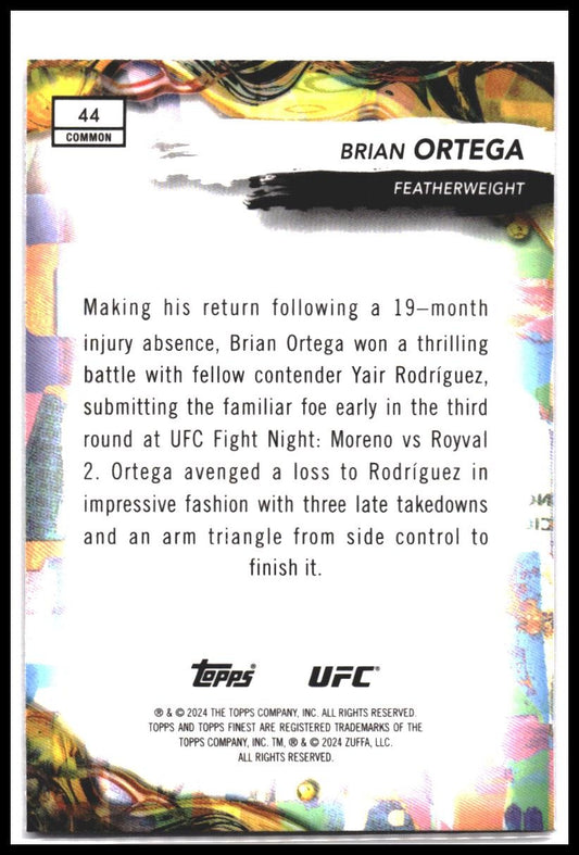 Brian Ortega #44 2024 Topps Finest UFC