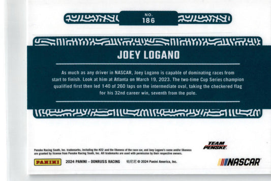 2024 Donruss Opitic Racing Winning as Polesitter #186 Joey Logano Optic