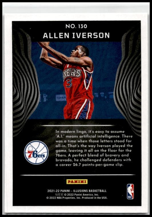 2021-22 Panini Illusions #130 Allen Iverson Philadelphia 76ers