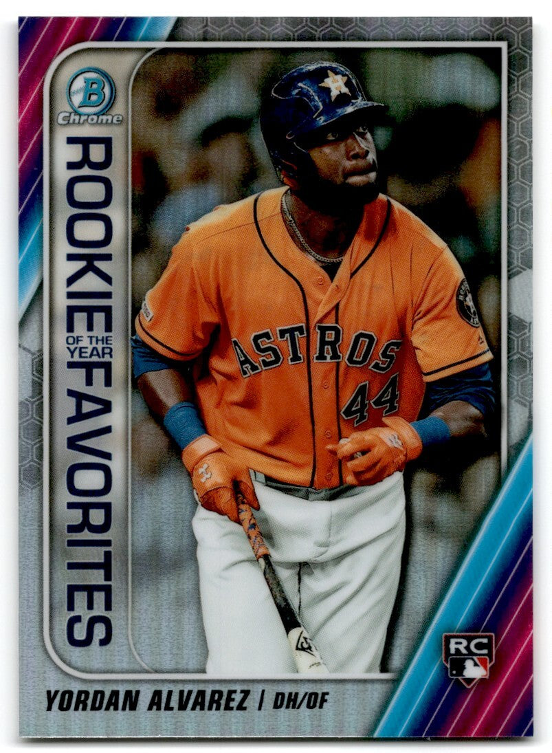 2020 Bowman Chrome Rookie of the Year Favorites Yordan Alvarez Houston Astros