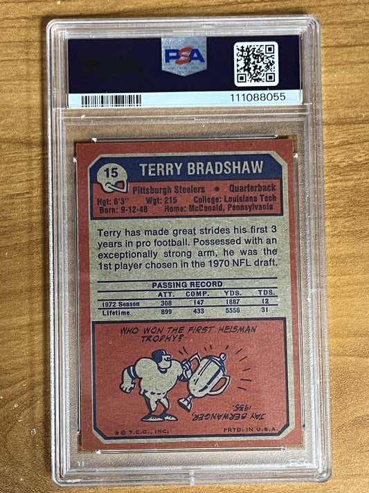 1973 Topps #15 Terry Bradshaw Pittsburgh Steelers