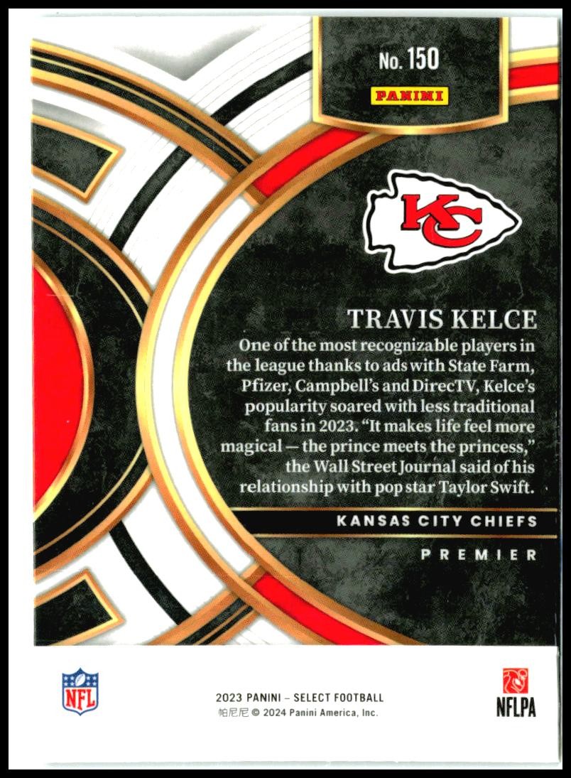 2023 Panini Select #150 Travis Kelce Kansas City Chiefs