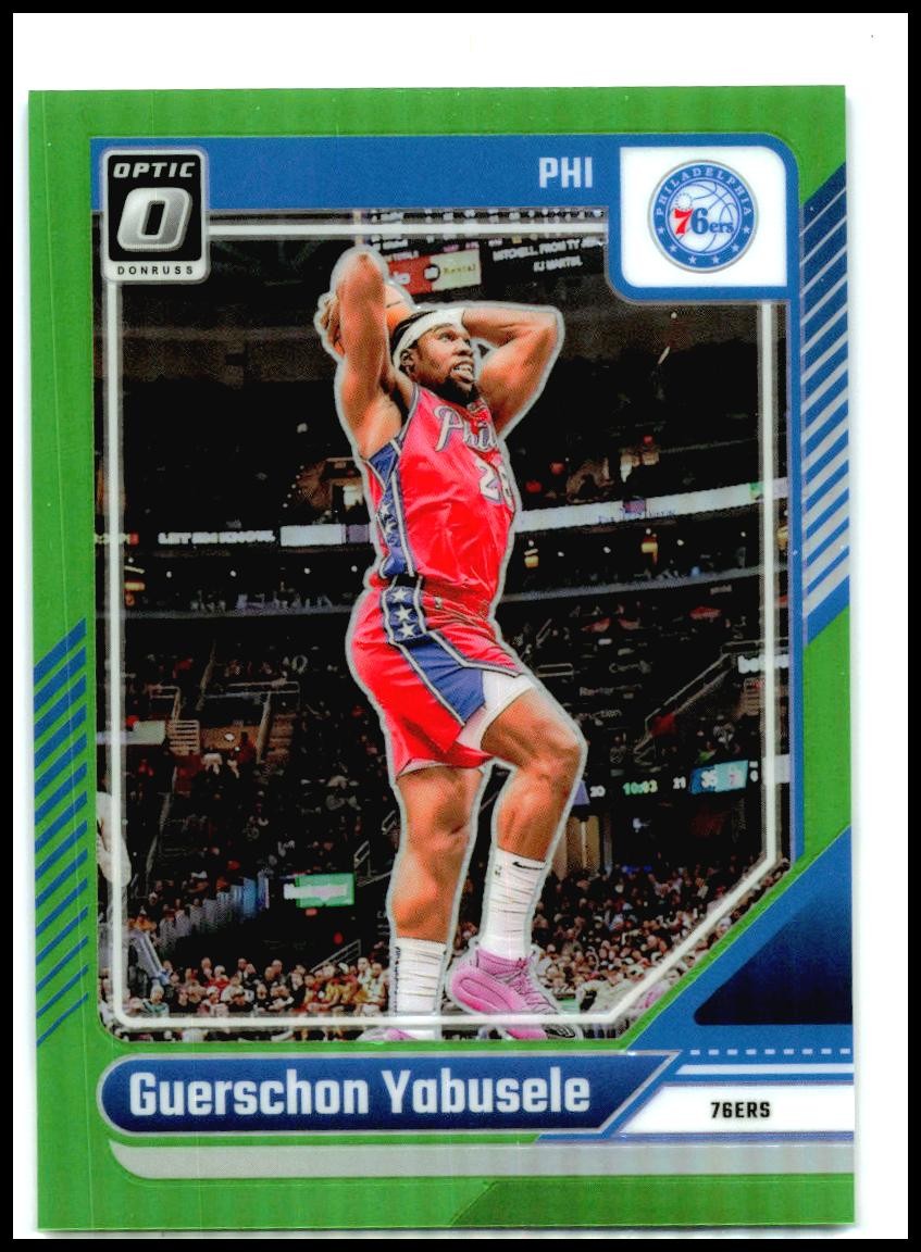 2024-25 Donruss Optic Green Shock #168 Guerschon Yabusele 76ers