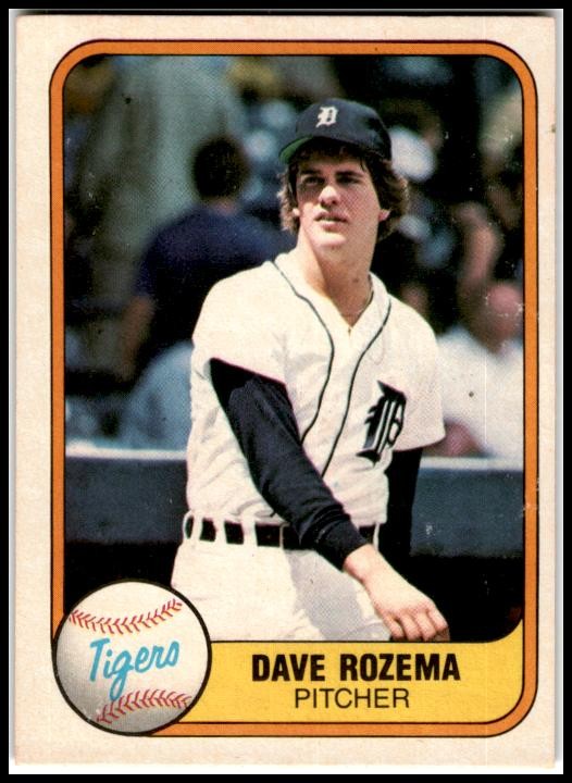 1981 Fleer #464 Dave Rozema Detroit Tigers