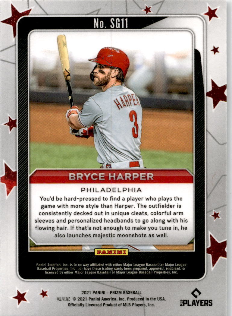 2021 Panini Prizm Star Gazing #SG11 Bryce Harper Philadelphia Phillies