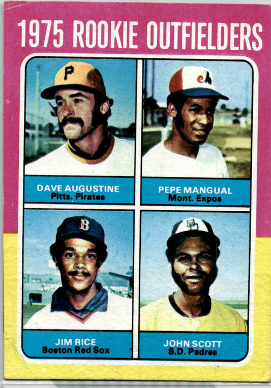 1975 Topps #616 1975 Rookie Outfielders Rookie Jim Rice