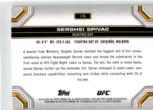 2024 Topps Chrome UFC #176 Serghei Spivac
