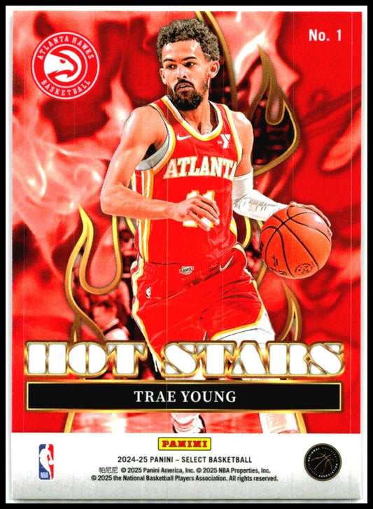 2024-25 Panini Select Hot Stars #1 Trae Young Atlanta Hawks