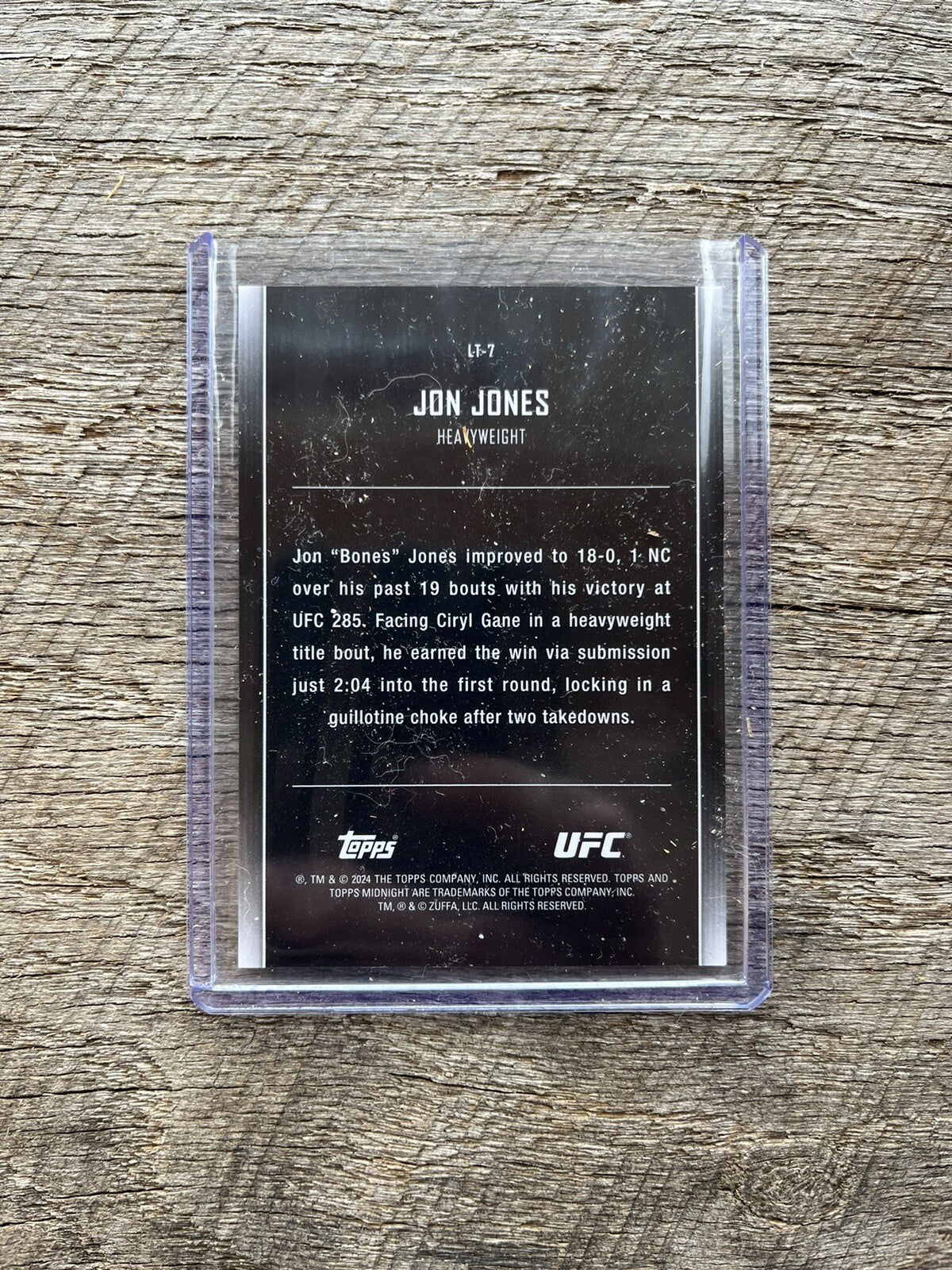 2024 Topps Midnight UFC Twilight Lunar Tide Insert #LT-7 Jon Jones /99