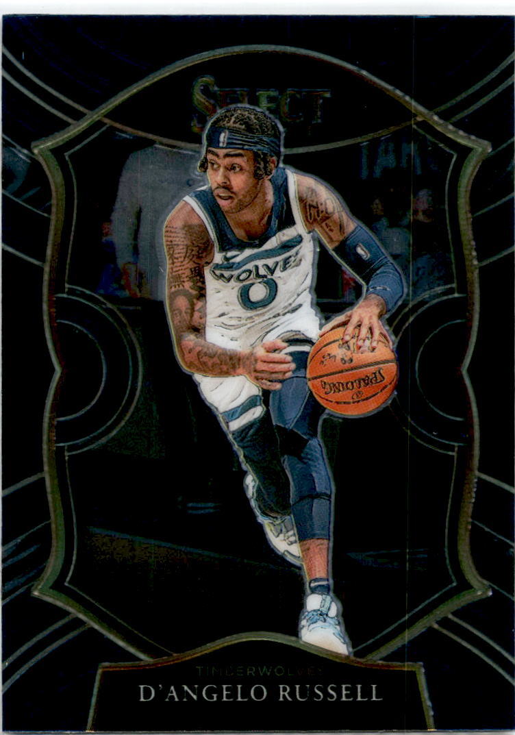 2020-21 Panini Select Blue #18 D'Angelo Russell Minnesota Timberwolves