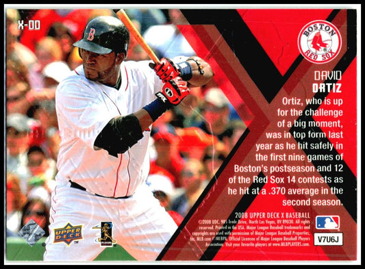 2008 Upper Deck X Xponential #X-DO David Ortiz Boston Red Sox