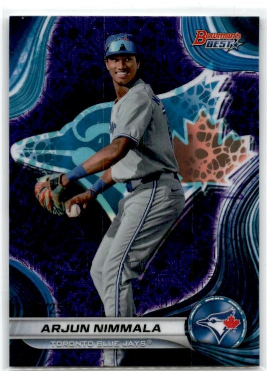 2024 Bowman's Best Prospects Purple Refractors #TP-29 Arjun Nimmala Blue Jays