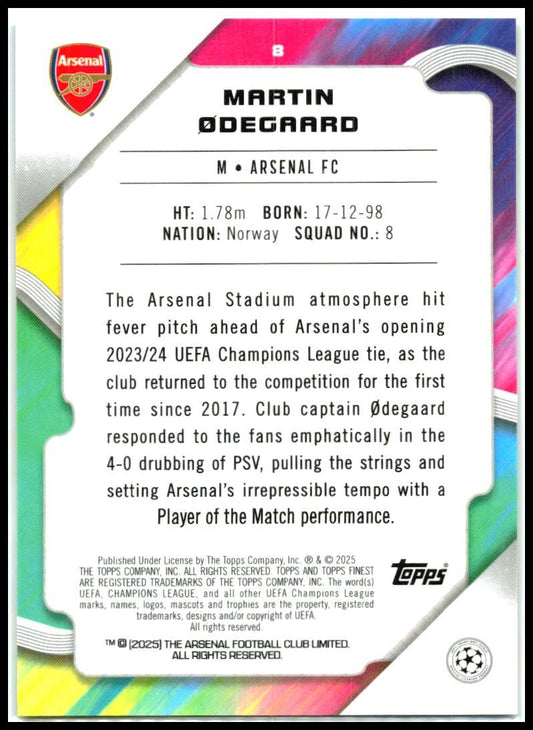 2024-25 Topps Finest UEFA Club Competitions Gold /50 #13 Martin Odegarro