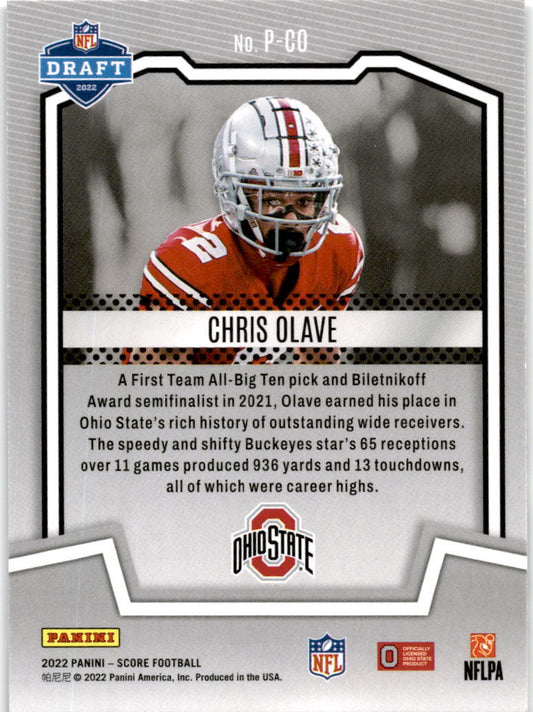 2022 Score Potenial #P-CO Chris Olave Ohio State Buckeyes / Saints