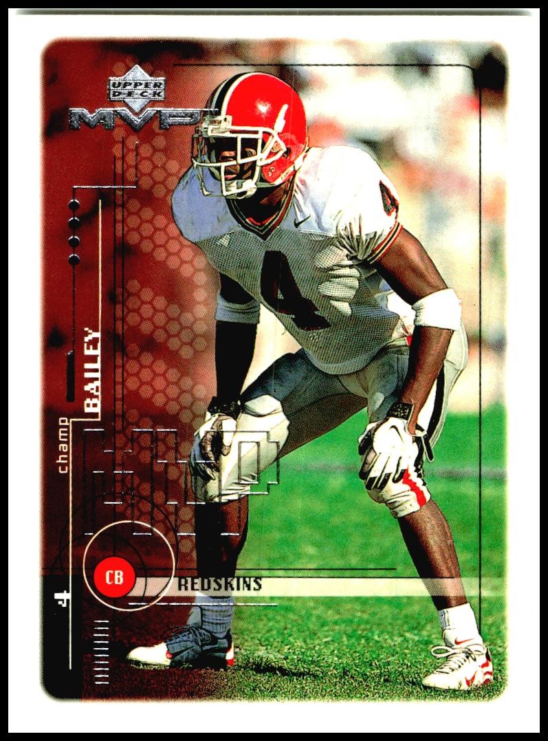 1999 Upper Deck MVP #210 Champ Bailey Rookie Washington Redskins