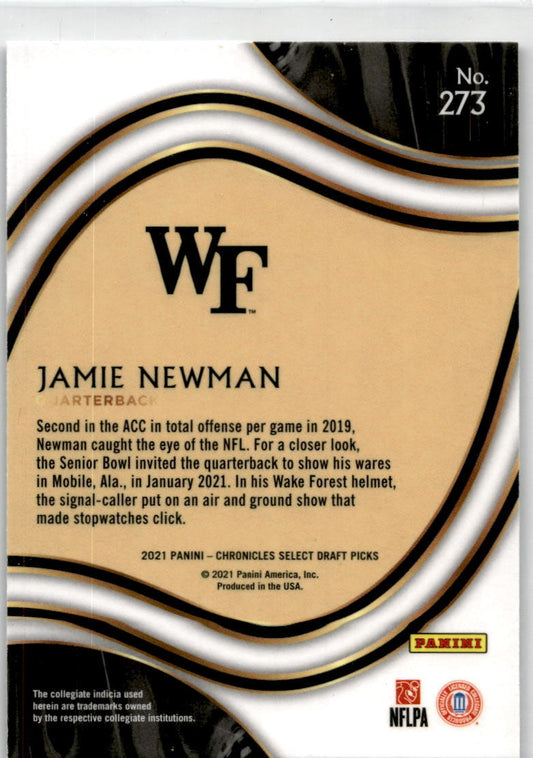 2021 Panini Chronicles Draft Picks #273 Jamie Newman Philadelphia Eagles