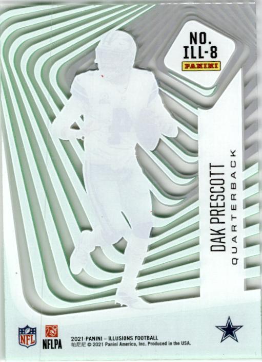 2021 Panini Illusions Illusionists Emerald #ILL-8 Dak Prescott Dallas Cowboys