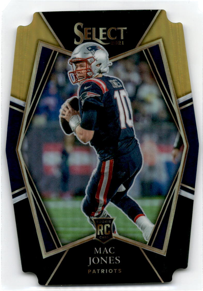 2021 Panini Select Black & Gold Prizm Die-Cut #151 Mac Jones New England Patri