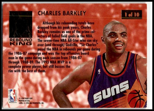 1993-1994 Fleer Ultra Rebound King #1 Charles Barkley Suns