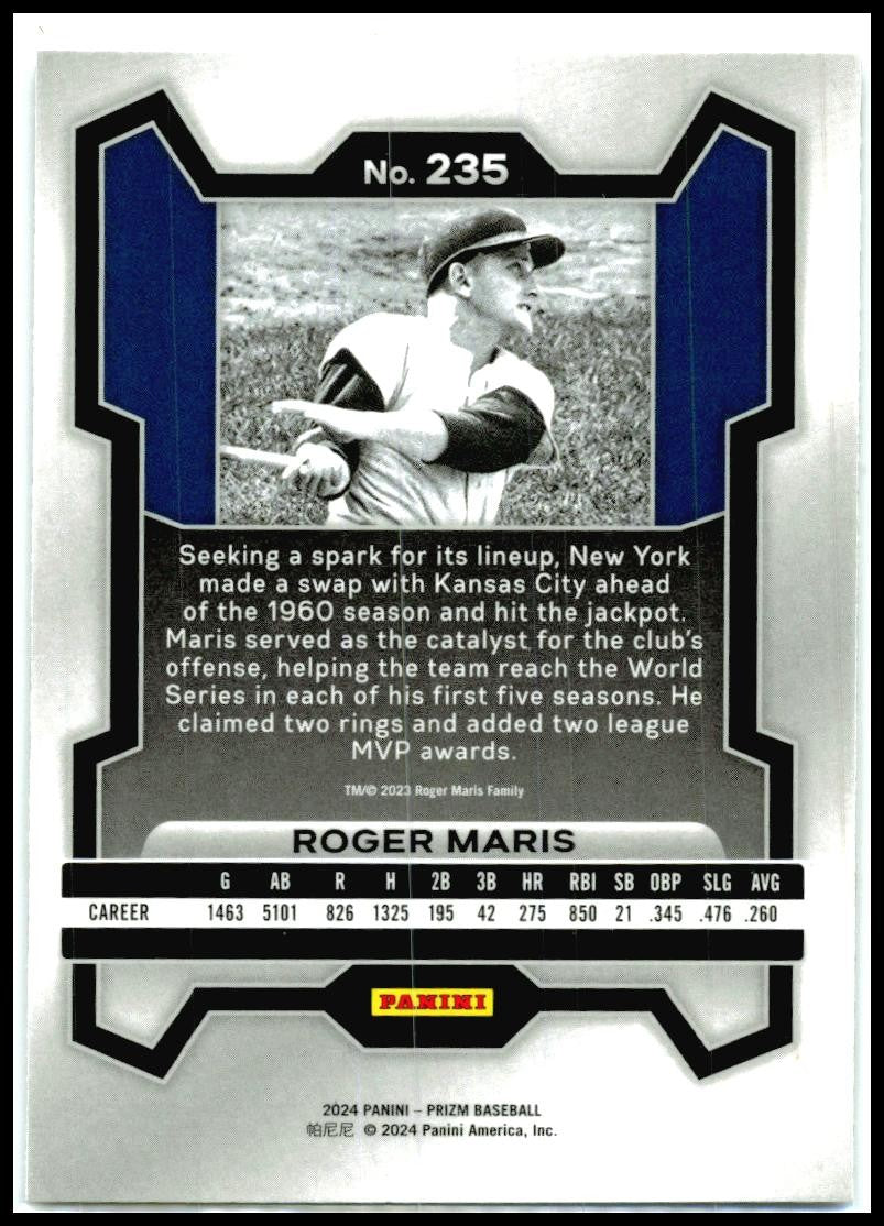 2024 Panini Prizm #235 Roger Maris New York Yankees