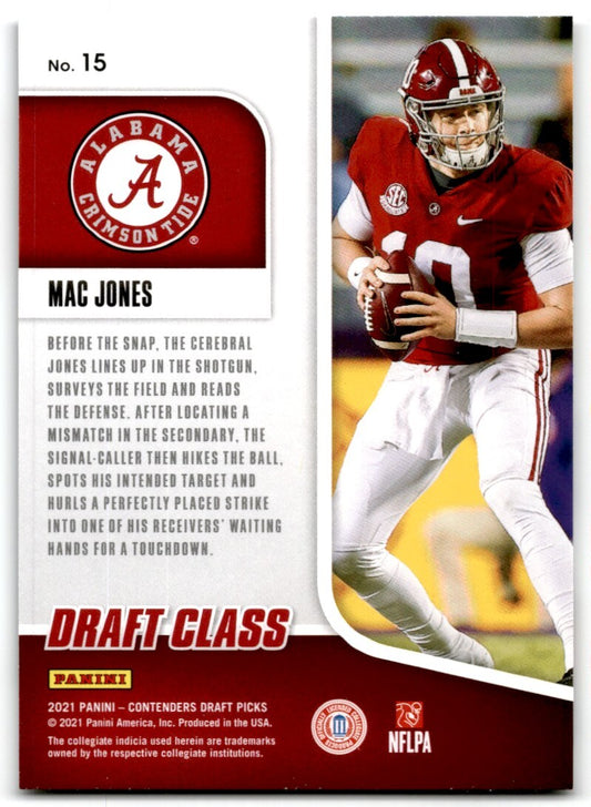 2021 Panini Contenders Draft Picks Draft Class Mac Jones Rookie Alabama Crimson