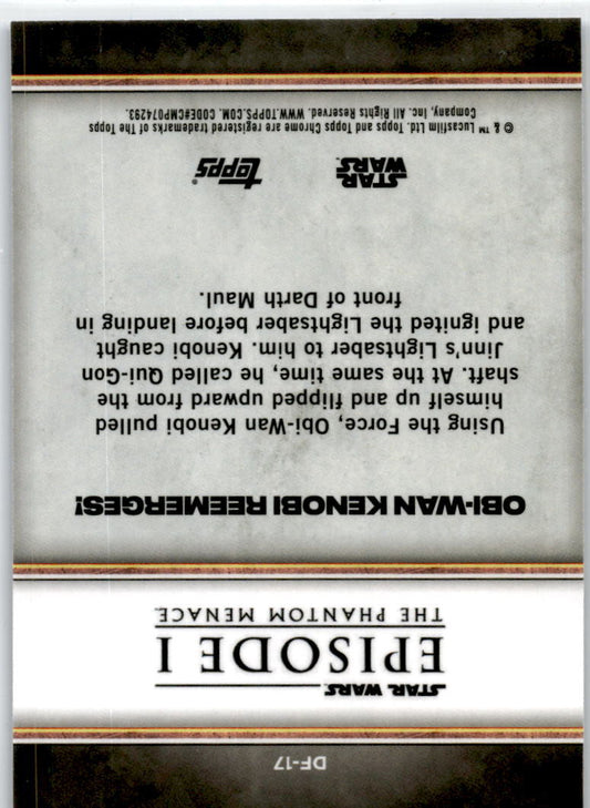 2024 STAR WARS EPISODE 1 THE PHANTOM MENACE TOPPS SAPPHIRE DF-17 OBI-Wan Kenobi