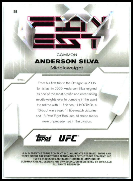 2025 Topps Finest UFC Common #59 Anderson Silva