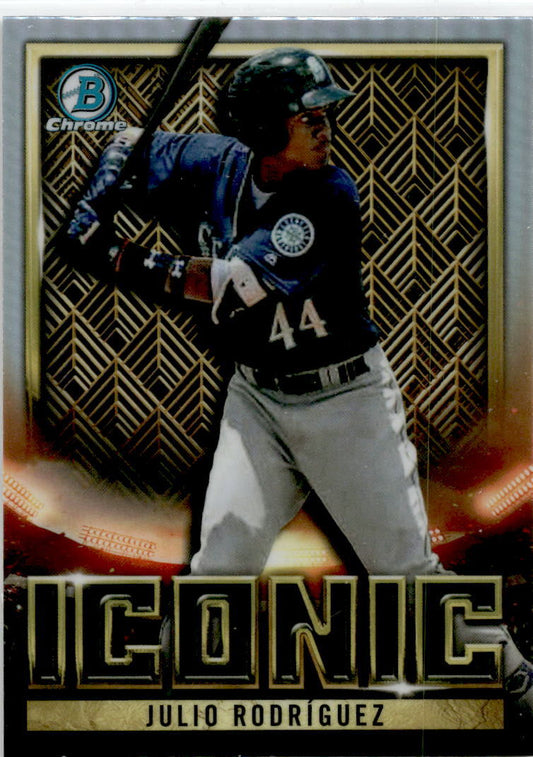 2023 Bowman Chrome Iconic #BI-9 Julio Rodríguez Seattle Mariners