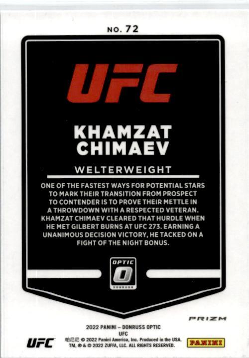 2022 Donruss Optic UFC Blue Velocity #72 Khamzat Chimaev