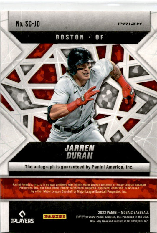 2022 Panini Mosaic Scripts #SC-JD Jarren Duran Auto Boston Red Sox