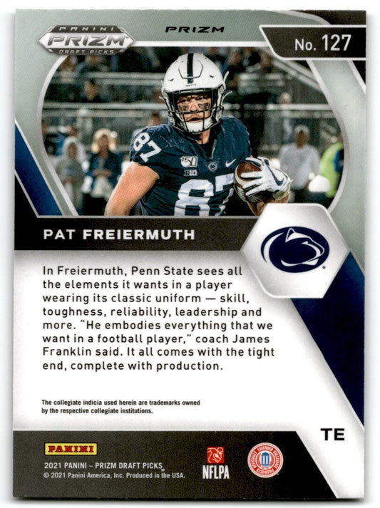 2021 Panini Prizm Draft Picks Silver Prizm Pat Freiermuth Rookie Penn State