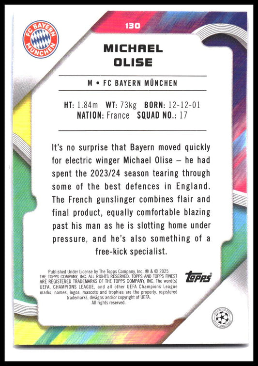 Michael Olise #130 2024-25 Finest UEFA Club Competitions