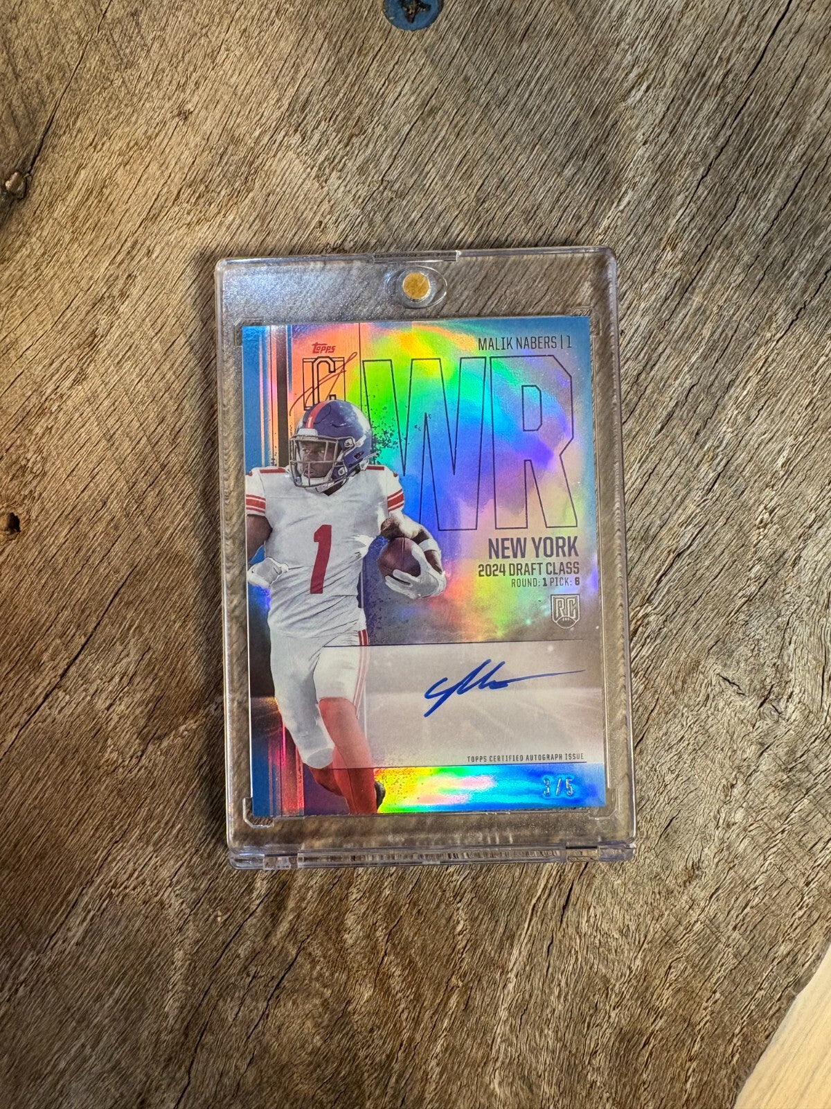 2024 Topps Signature Class RCV-MN Malik Nabers Auto #/5 New York Giants