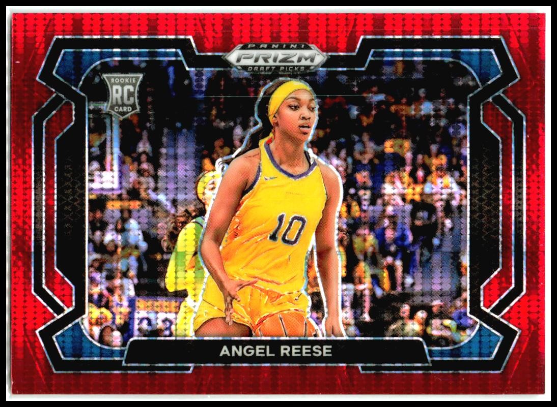 2024 Panini Prizm Draft Picks Red Pulsar Prizm Variation #38 Angel Reese Sky