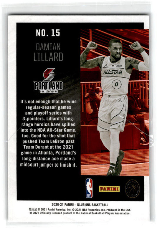 2020 Panini Illusions Season Highlights #15 Damian Lillard