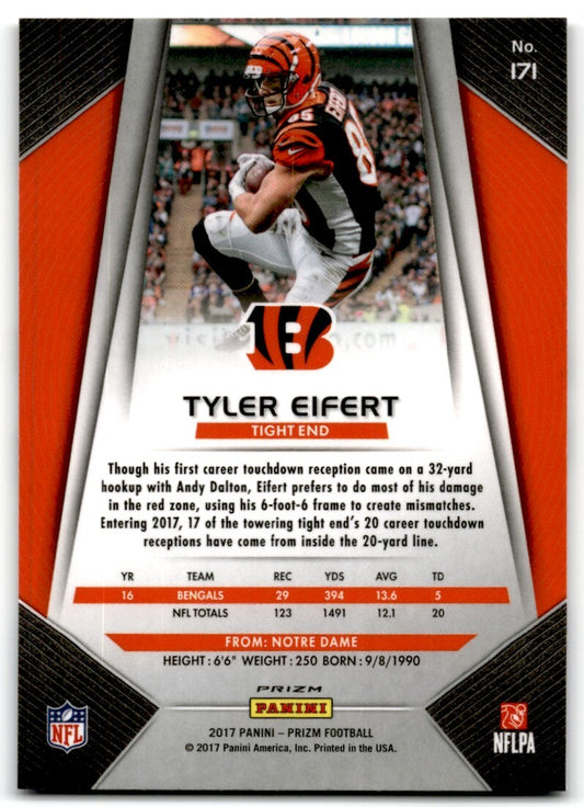 2017 Panini Prizm Red White & Blue Prizm Tyler Eifert Cincinnati Bengals #171