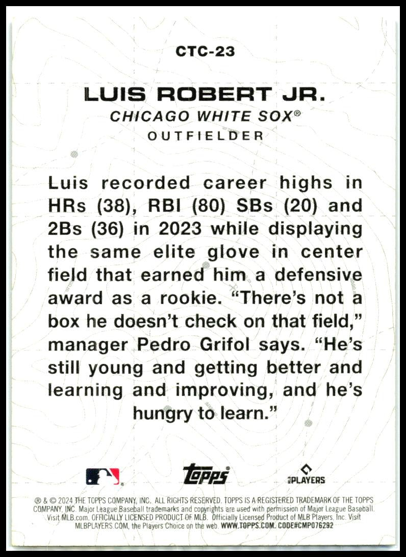 2024 Topps City to City #CTC-23 Luis Robert Jr. Chicago White Sox