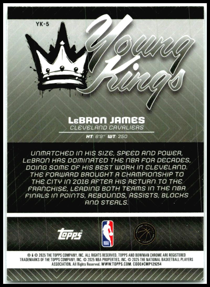 2025-26 Bowman Young Kings #YK-5 LeBron James Cleveland