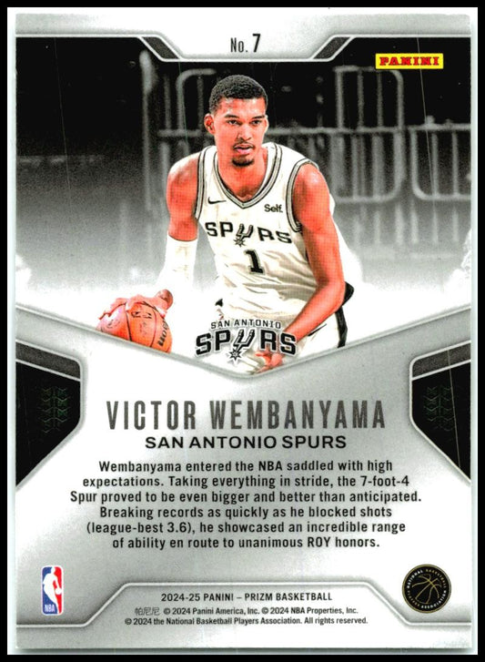 2024-25 Panini Prizm Dominance #7 Victor Wembanyama San Antonio Spurs